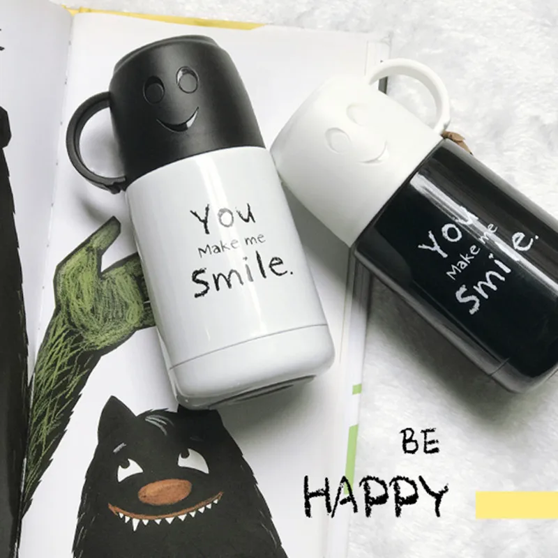 210 мл мультяшный термос из нержавеющей стали вакуумная колба чашка бутылка с
