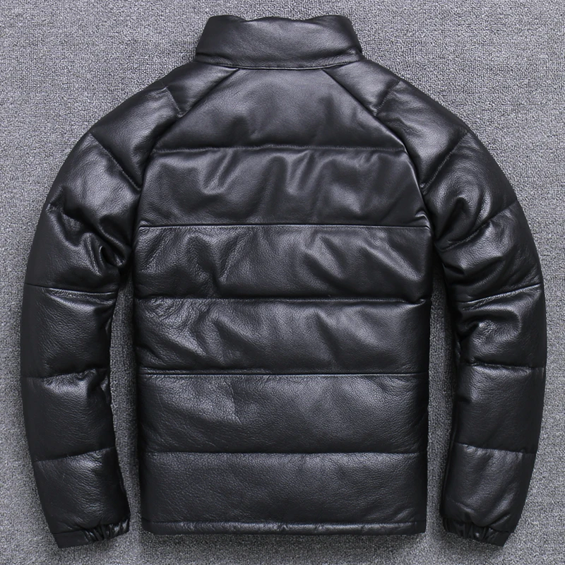Куртка из натуральной коровьей кожи зимнее мужское приталенное - Цена: 16070.41