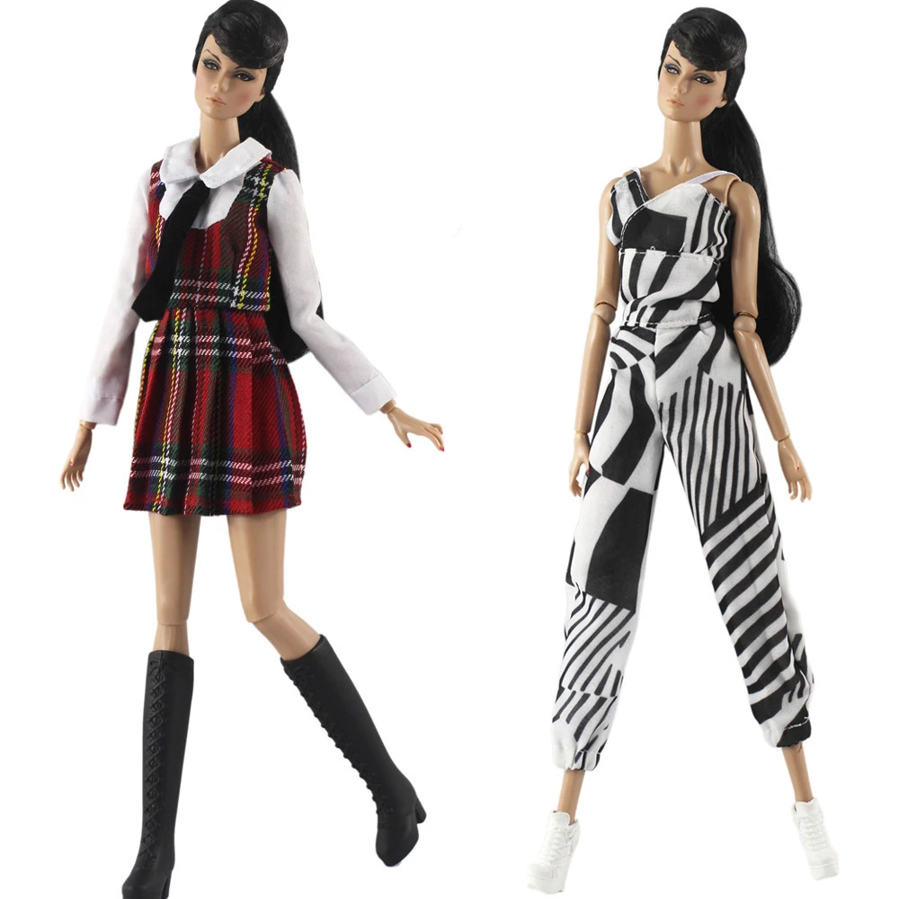 NK 2 шт./компл. кукла платье для Барби аксессуары куклы повседневная одежда наряд