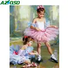 Набор для рисования по номерам на холсте, балерина, AZQSD