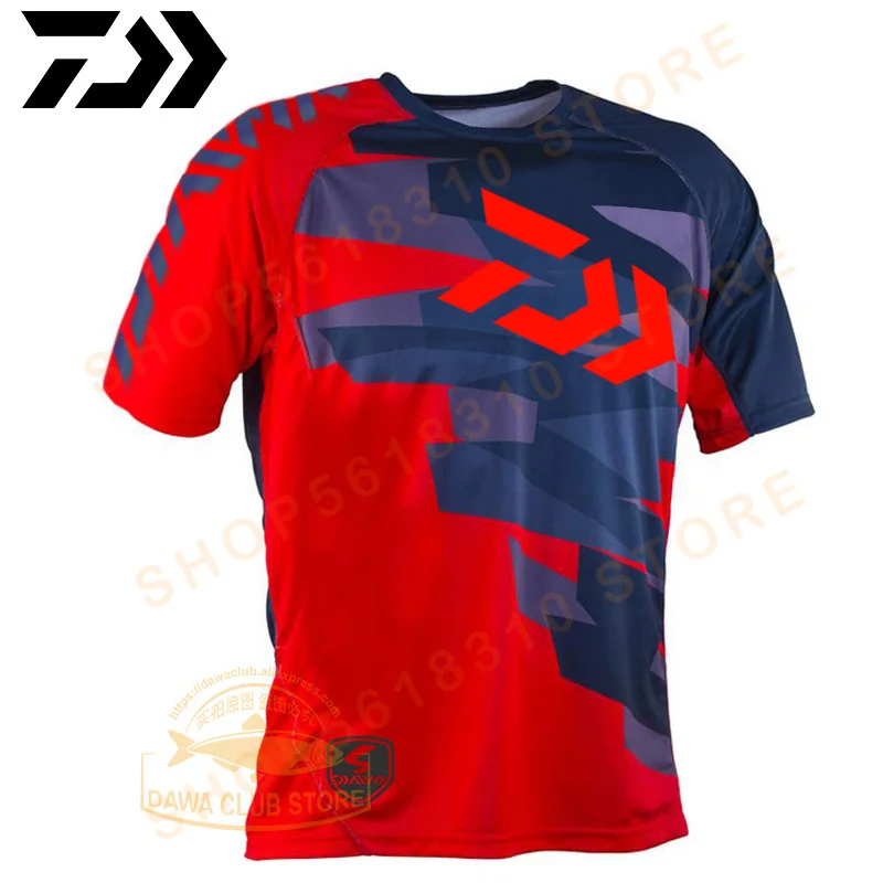 

2022 Comfortable Daiwa Men Fishing Clothing Short Sleeve Summer Fishing T-shirt Breathable Quick Dry DAWA Fishing Clothes