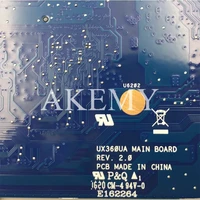 Akemy Top configuration Laptop Motherboard For ASUS UX360UAK UX360UA UX360U Mainboard 60NB0C00-MB8000 16GB RAM I7-7500 CPU