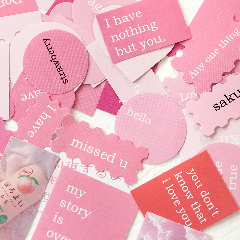 

50pcs/pack Cute English blessing stickers, planner stickers, art supplies, stickers bullet diary, gifts, aesthetic stationery