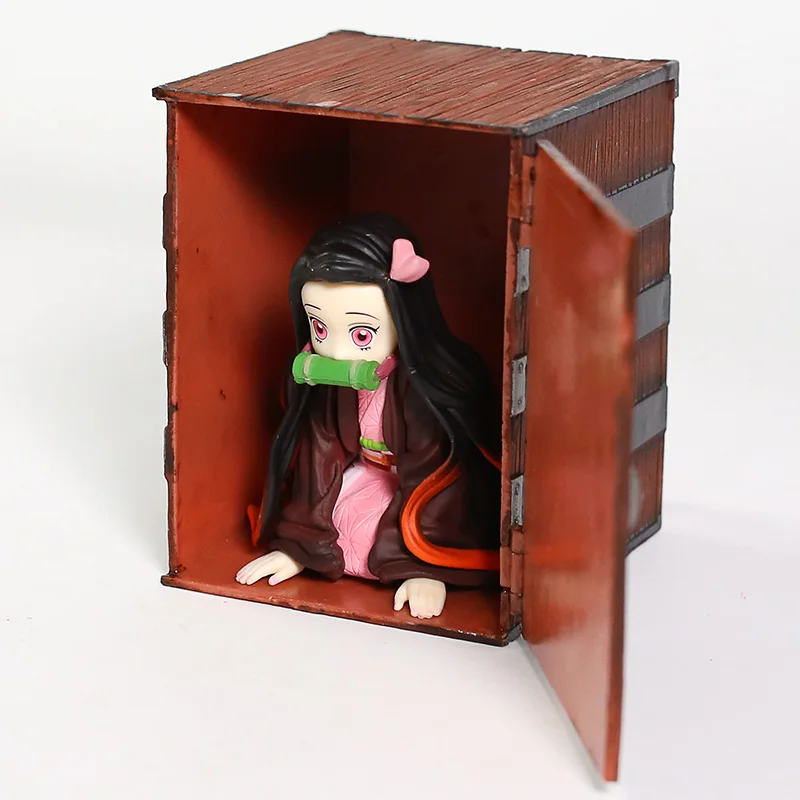 Demon Slayer Kamado Nezuko Милая модель игрушки Мини незуко в коробке аниме Kimetsu No Yaiba