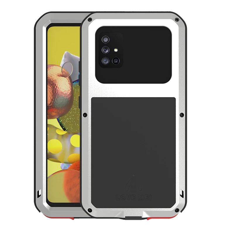 Металлический водонепроницаемый чехол для Samsung Galaxy A51 телефона противоударный 360