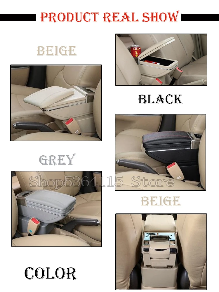 For KIA Rio 4 Rio X-line Armrest Box Central Store Content Box Cup Holder Ashtray Interior Car-styling Accessories