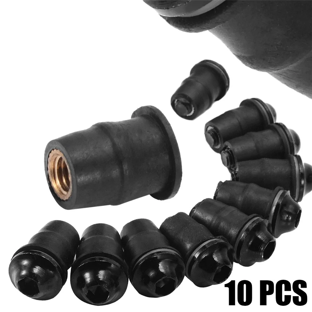 

10Pcs Motorcycle M5 Metric Rubber Wind Screen Fairing Well Nut Wellnut Windshield Screw For Auto Motorbike Off-road Hot Sale