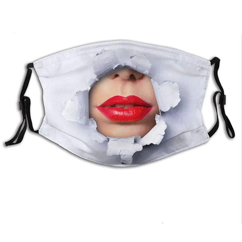 

1pcs Adult Prank Masks Mascarillas Halloween Cosplay Print Masque Face Mask funny prank Anime Maseczka Na Twarz