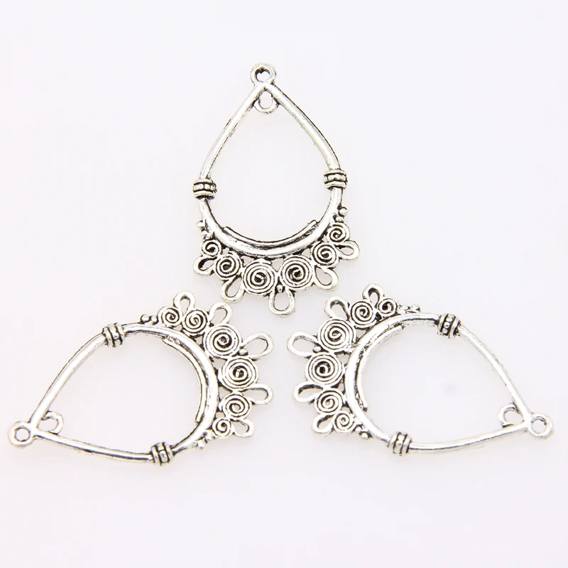 Подвеска в форме капли из тибетского серебра 5 шт. | Украшения и аксессуары