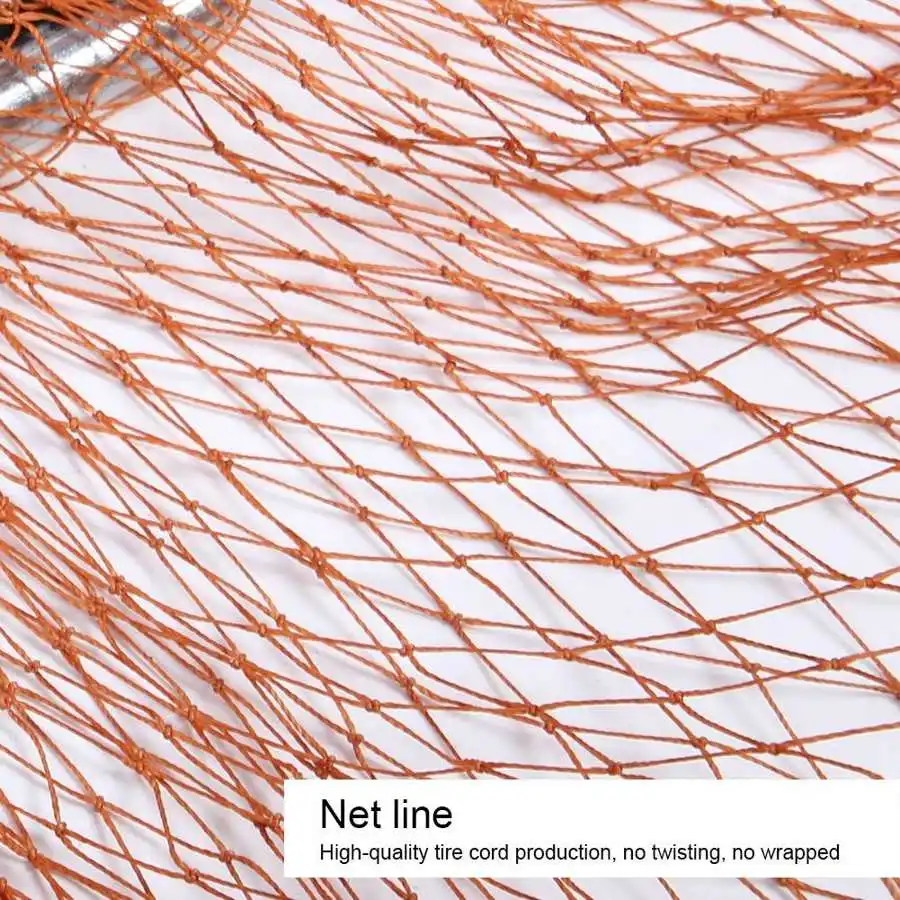 Рыболовная сеть портативная легкая практичная надежная со стальной подвеской