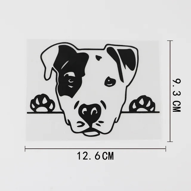 

12.6CMX9.3CM Head Funny Puppy Pet Peeking Decal Vinyl Car Sticker 344
