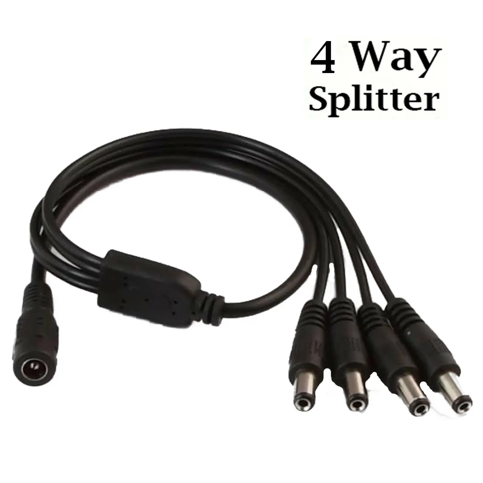 2 4 6 8 way cctv dc power splitter adapter cable for 12v 9v psu security camera free global shipping