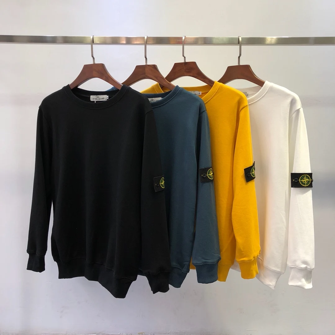 

2021 Men's Long Sleeve Round Collar Sweater Plus Velvet mens clothing korean fashion knitted sweater men