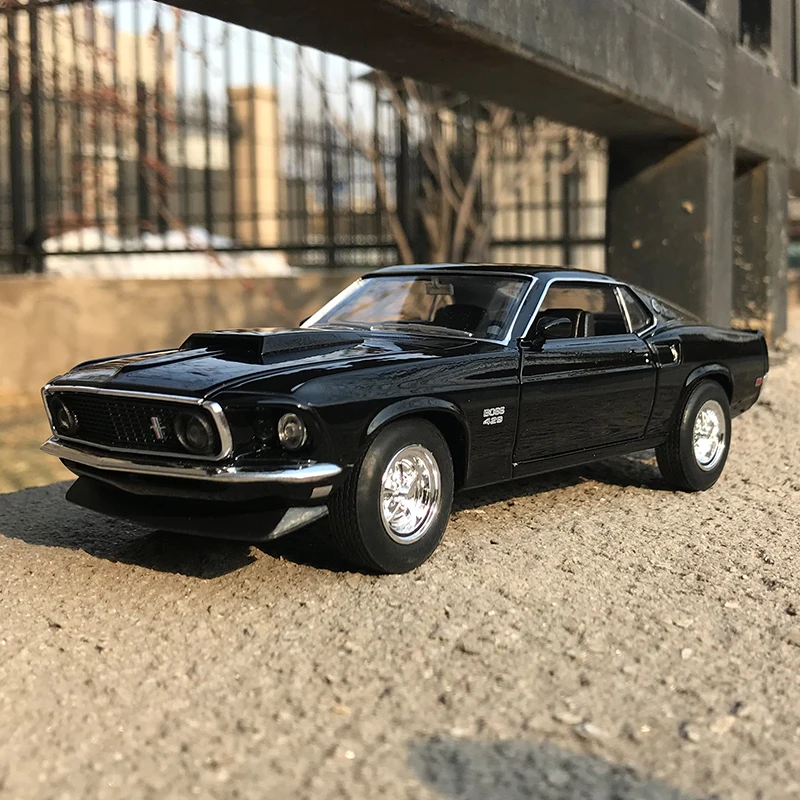 Модель автомобиля WELLY 1:24 1969 Ford Mustang BOSS 429 из сплава|Наземный транспорт| |