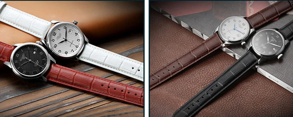

iStrap Watchbands Genuine Leather 12mm 13mm 14mm 15mm 16mm 17mm 18mm 19mm 20mm 21mm 22m 24mm Watch Pin Buckle Band Steel Buckle
