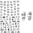 3D наклейки для ногтей дизайн английских букв украшения для ногтей наклейки s для ногтей