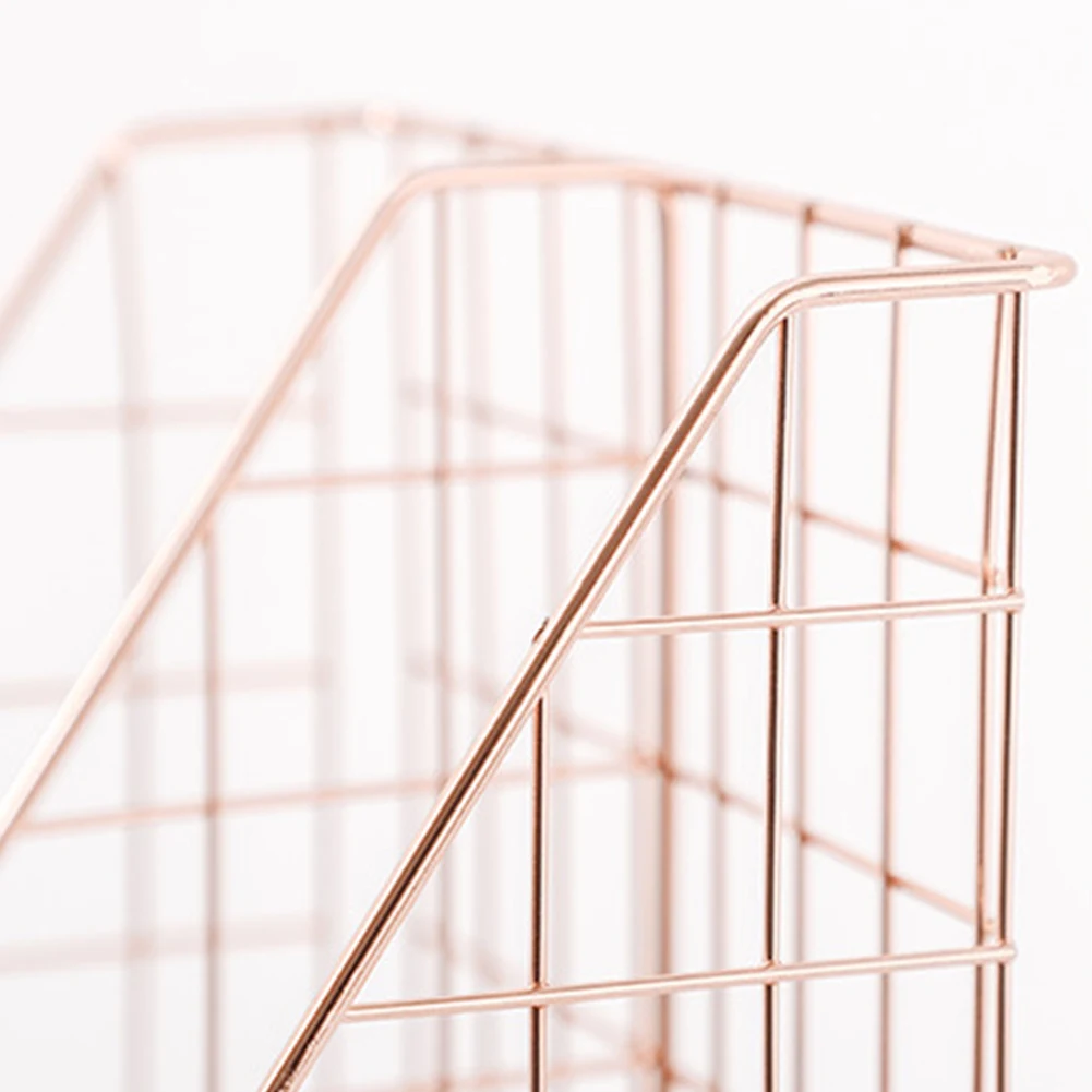 

Management Mesh Stationery Desk Organizer Wrought Iron School Tidy Home Office Stand Nordic Style Magazine Rack File Holder