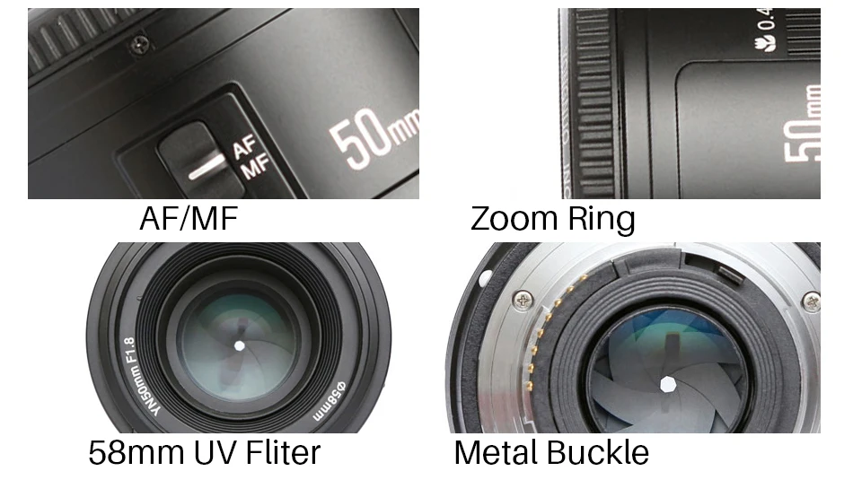 YONGNUO объектив YN50 мм 50 мм F1.8 объектив камеры для Canon для Nikon DLSR объектив камеры