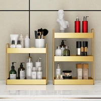 large capacity double layers sundries storage rack cosmetic organizer box perfume display shelf kitchen bathroom jewelry stand