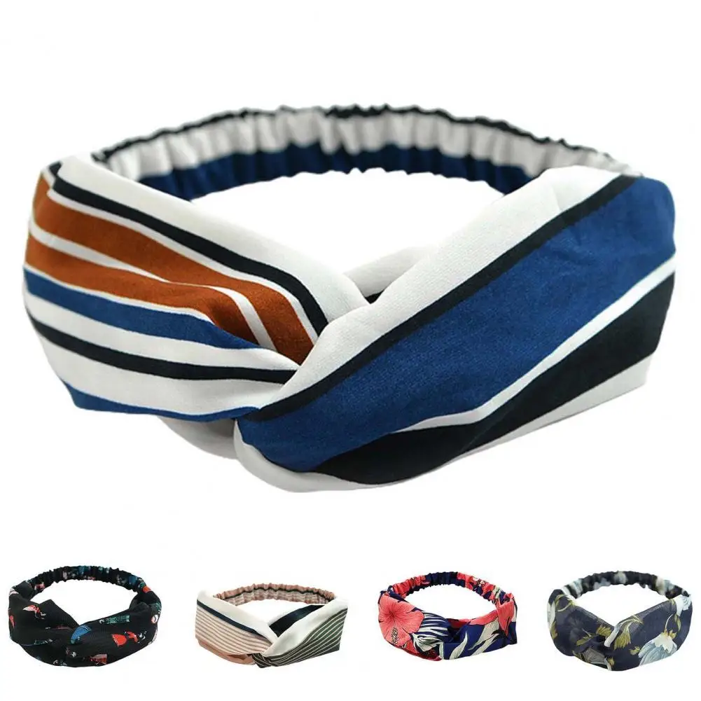 

Sweat Absorbing Comfortable Durable Women Cross Stretchy Simple Headband Cosmetic Headband for Washing Face
