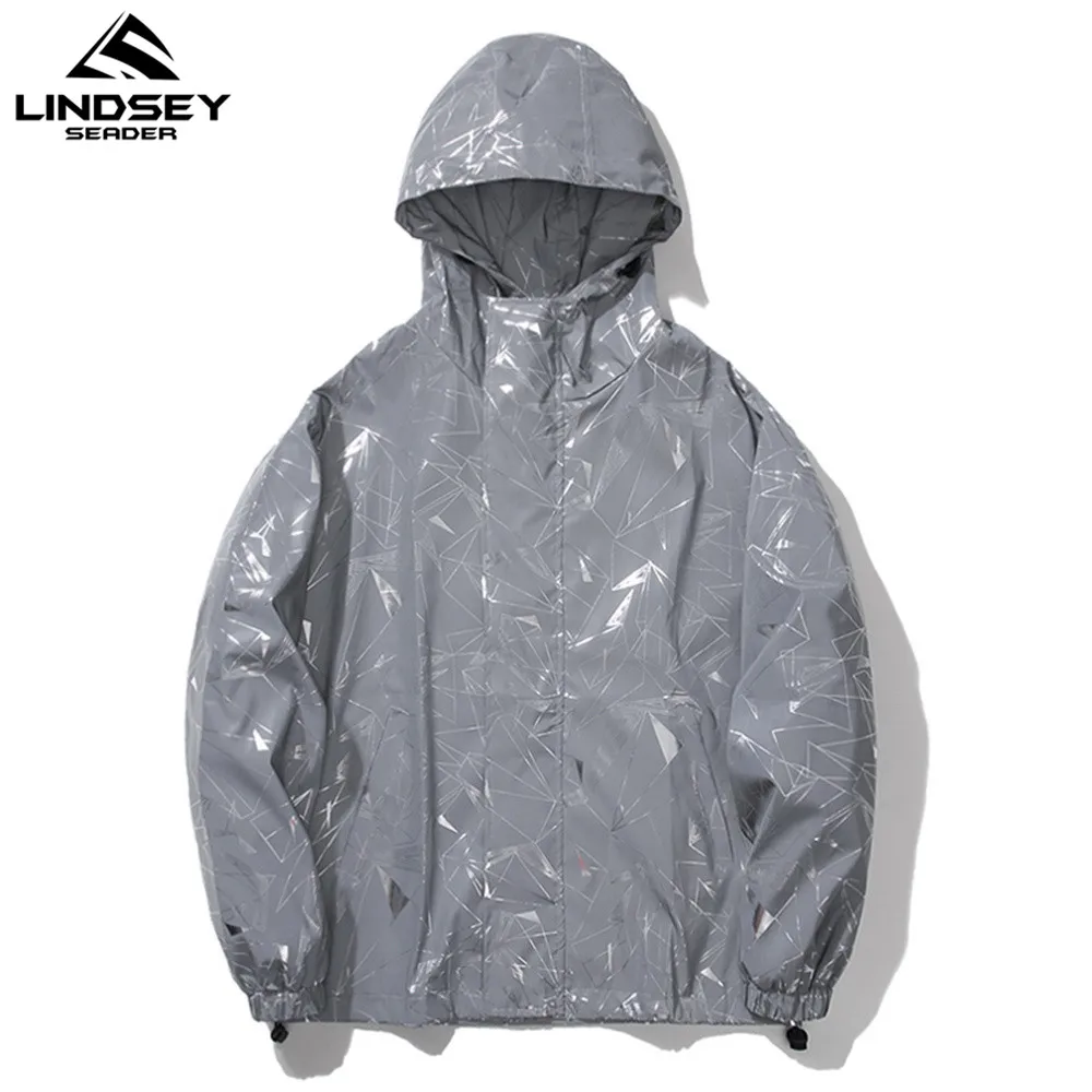 Линдси сидер в стиле хип-хоп отражающий мягкий светящийся темноте куртка с