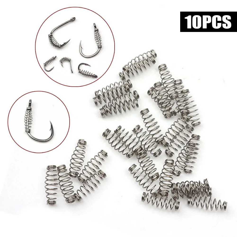 

â€‹100pcs Hook Spring Bait Feeder Reusable Durable Fishbait Feeder Reduction Fish Escaping Hook Spring Fish Tackle