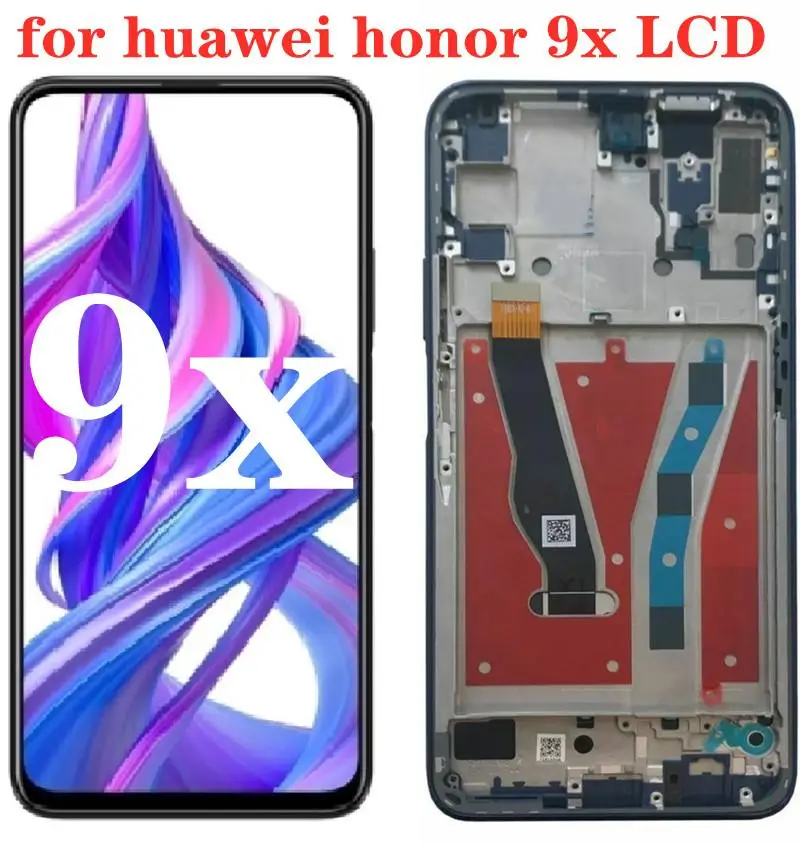 Pantalla Original con Marco, adecuada para Huawei Honor 9x STK-LX1, digitalizador t&aacute;ctil LCD, edici&oacute;n Global avanzada-1