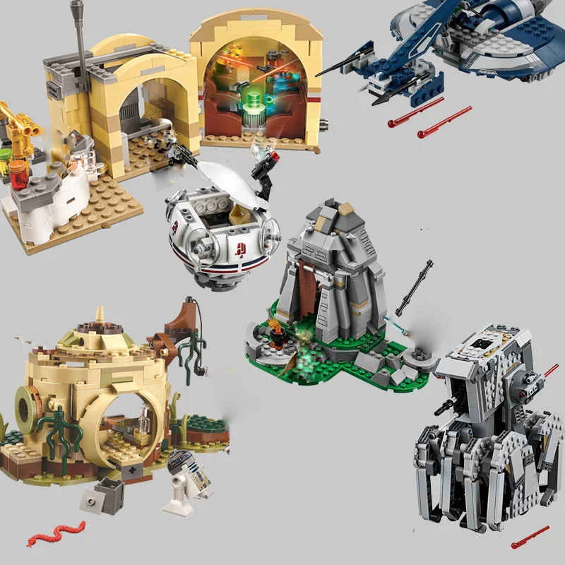 

MOC серия Ahch-Zu МОС-эйсли Cantina Skywalke Kmpfer Bausteine Kombiniert lepining наборы ziпроцесель zeug geschen space wars