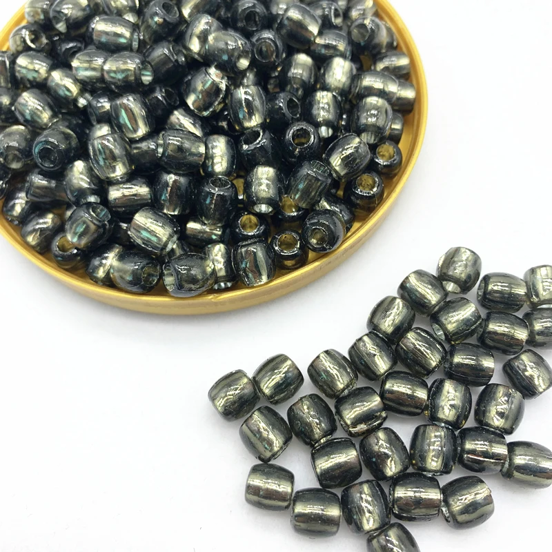 100 шт. 6x8 мм аксессуары для браслета ожерелья круглые акриловые бусины с покрытием