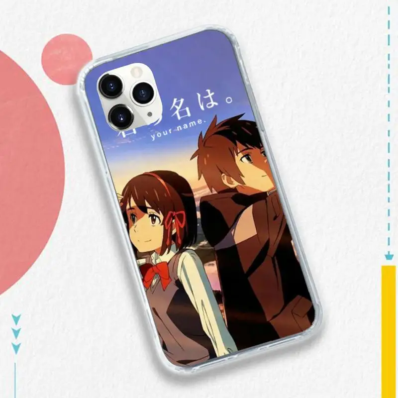 

Your Name Japanese Anime high quality protective Phone Case funda for iPhone 11 12 pro XS MAX 8 7 6 6S Plus X 5S SE 2020 XR