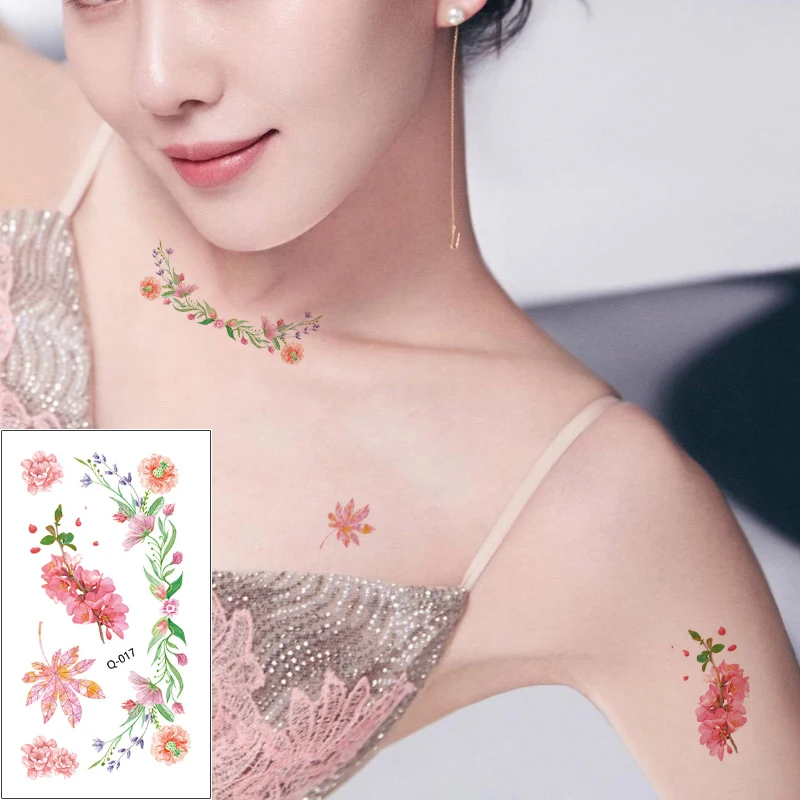 Маленькое временное ожерелье с татуировкой в виде цветка чокер ювелирные