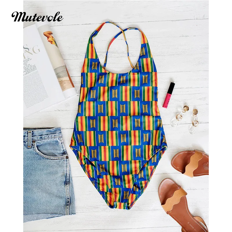 Женский раздельный купальник muteваша боди с принтом летнее пикантное бикини