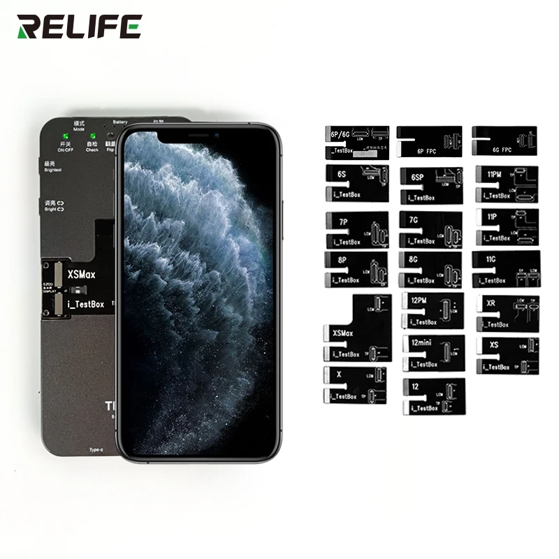 

RELIFE TB-01 Screen Board Test Display 3D Touch Repair Test Box for IP 6S-12 IP12/12Pro/12ProMax/12Mini 19 Models