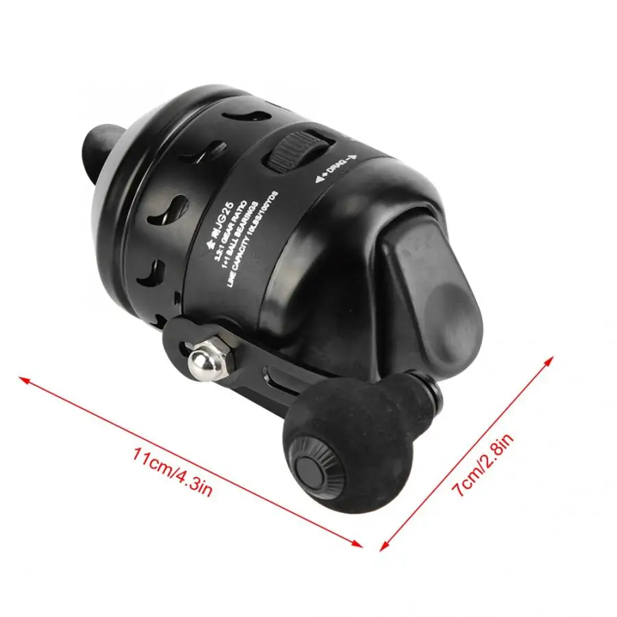 Черная портативная кастинговая Катушка для спиннинга внутренняя леска