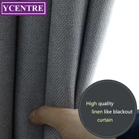 ycentre faux linen 70 85 shading custom made insulating modern style solid color blackout curtain for living room window