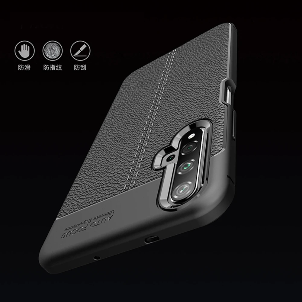 Чехол для Honor 20 чехол в кожаном стиле прочный из ТПУ телефона Huawei Pro с полной