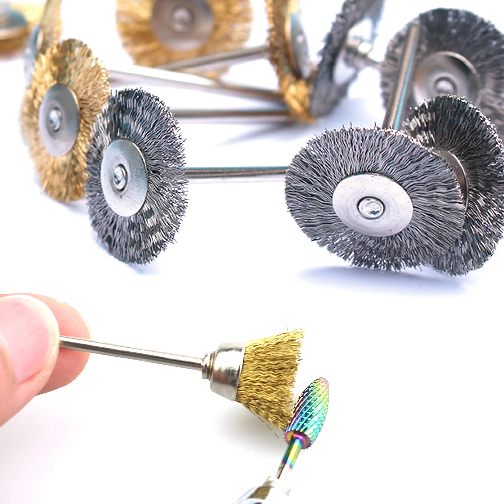 1 шт. золотые электрические маникюрные сверла чистящая щетка Фрезерный резак