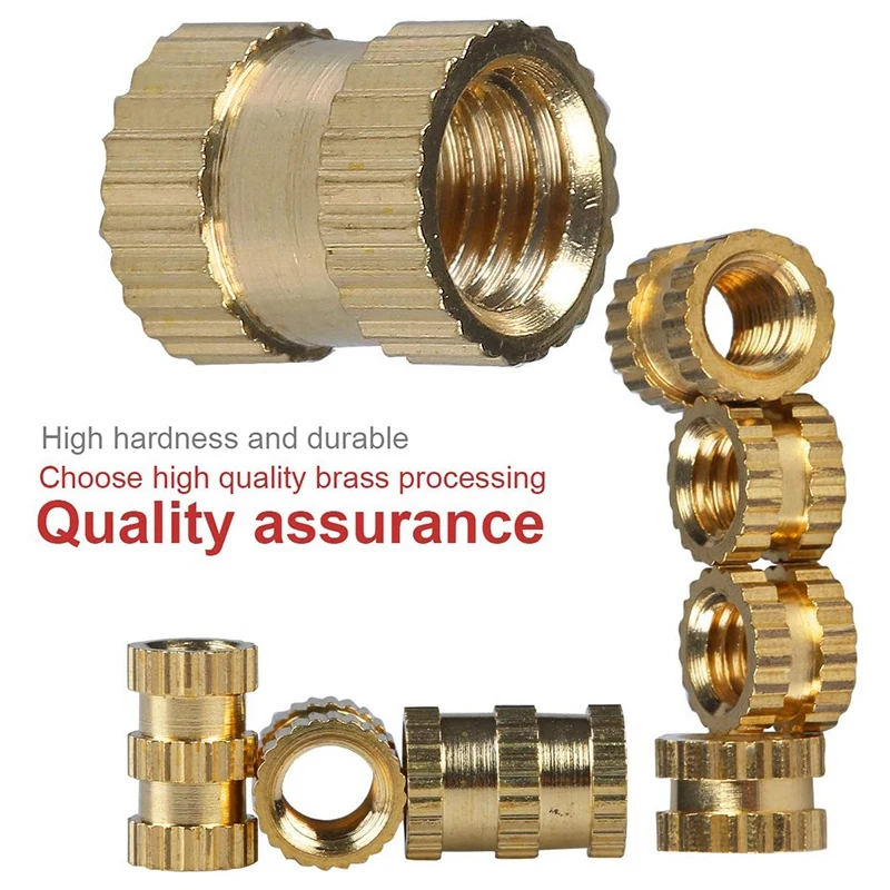 360 шт. Резьбовая вставка накатанные гайки с внутренней резьбой круглые латунные