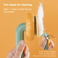 pumpkin pet brush self cleaning slicker brush for shedding dog cat grooming comb removes loose underlayers and tangled hair