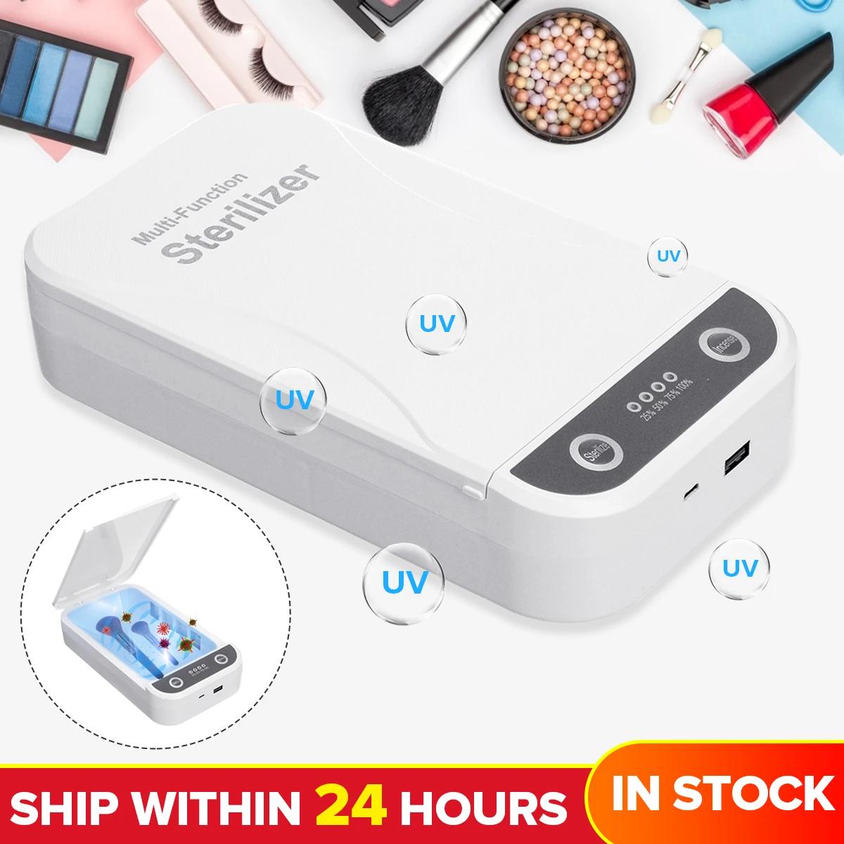 5 в УФ светильник коробка для стерилизатора телефона ювелирный очиститель телефонов личный дезинфицирующий