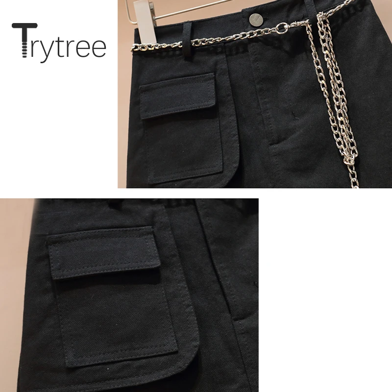 

Trytree 2020 Summer Women Two Piece Set Casual O-neck Patchwork Loose T-shirt Tops + Skirt Solid Pockets Mini Set 2 Piece Set