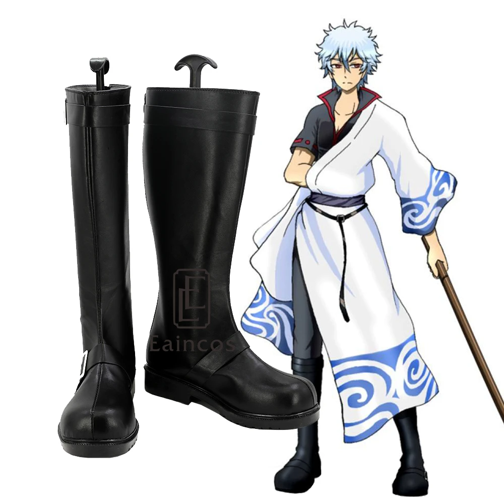 Ботинки аниме Gintama костюм Саката гинтоки черные на заказ | Тематическая одежда и