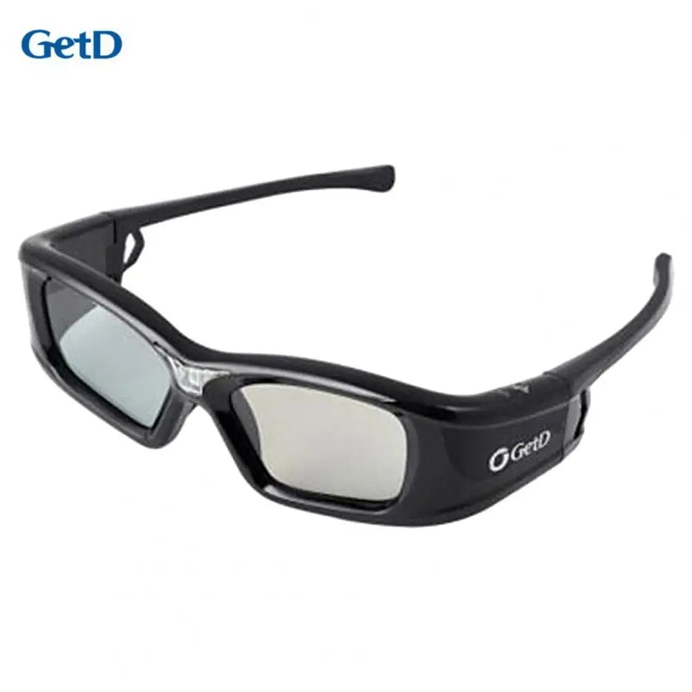 GetD 3D Eyeglasses  Active Shutter Black Clear Picture 3D Eyewear for DLP LINK 3D Projectors for XGIMI/Nut/Xiaomi General