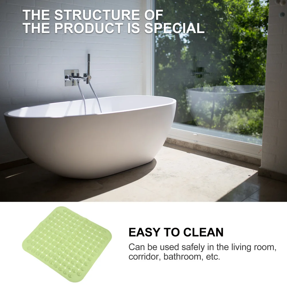 

1pc PVC Bathroom Non-slip Mat Bathtub Toilet Shower Floor Pad with Suction Cups