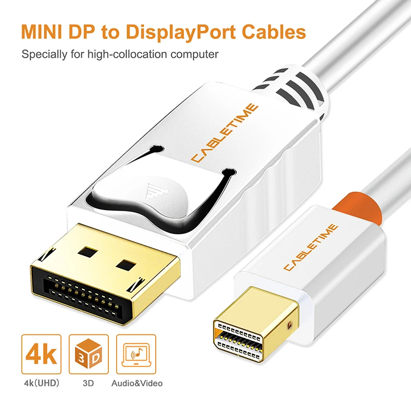 Кабель CABLETIME Mini DisplayPort к кабелю DP 4K HD мини для ноутбука Macbook C053 | Электроника