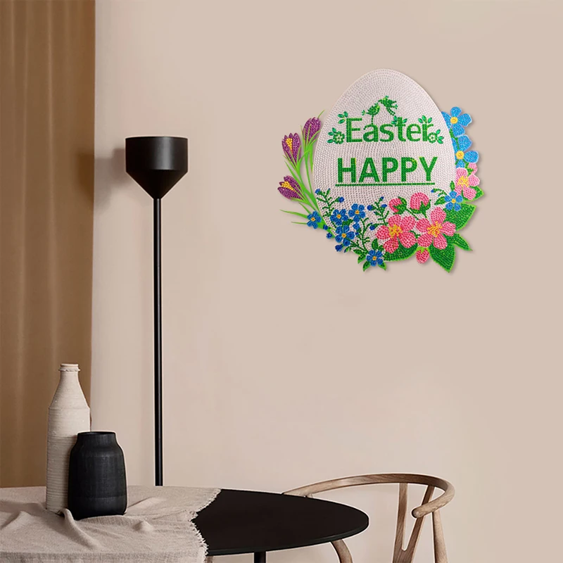 Набор для творчества алмазная живопись Пасхальный кролик яйца венок Хрустальная