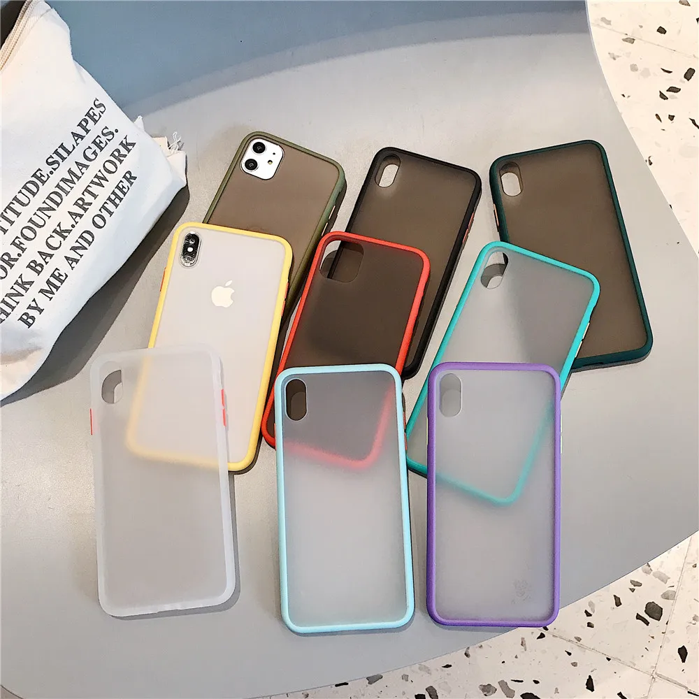 Матовый чехол-бампер для iPhone SE 2 11 Pro Xs MAX XR 6 6s 7 8 Plus | Мобильные телефоны и
