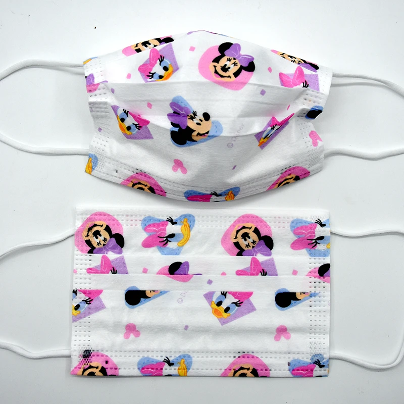 Disney Disposable Children's Masks Cute Mickey Donald Duck Cartoon Anime Filter 3 Layers Dust Face Cover For Girls Kids |