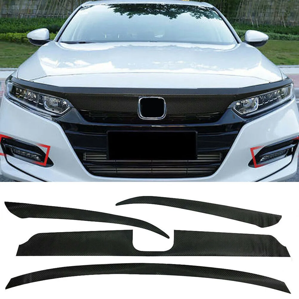 

Side Window Car Sticker Trim 1 Set Bumper Carbon Fiber Style DIY Decal