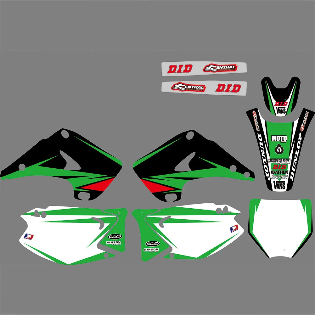 Наклейки для Kawasaki 125/250 KX наклейки графические наборы KX125 KX250 2003 2004 2005 2006 2007 2008 2009 2010